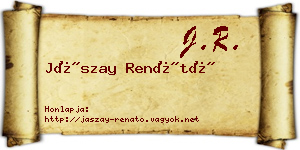 Jászay Renátó névjegykártya