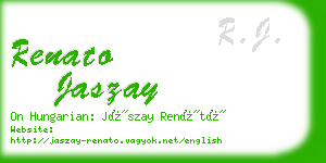 renato jaszay business card